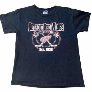 Youth Reebok NHL Detroit Red Wings T-Shirt size L 14/16 Hockey Jersey Game Shirt
